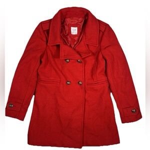 Gap Girls Double face wool Blend  PeaCoat SZ Large Button Holidays Winter Formal